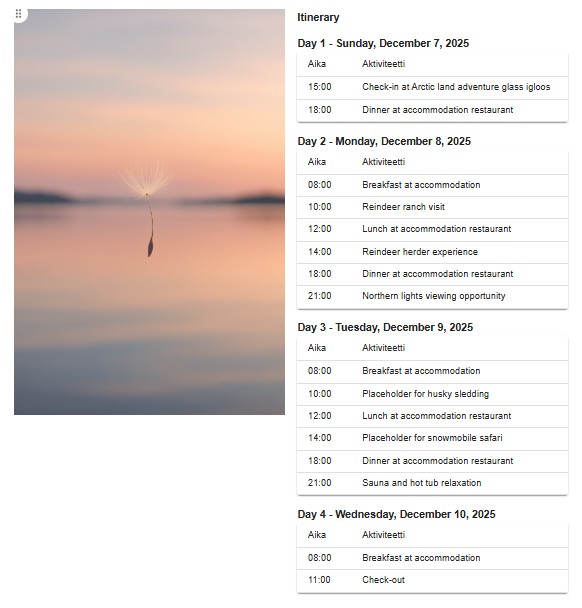 Dandelier AI edit view editointinäkymä tarjoustyökalun toiminnallisuudet